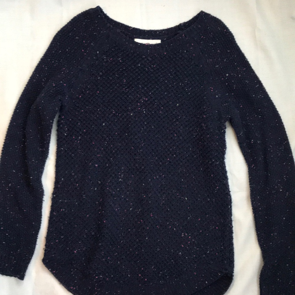 Blue speckled sweater
